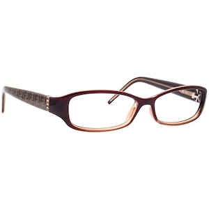 Occhiali da vista da donna Fendi F838R 200 marrone scuro sfumato strass montatura rettangolare Italia 52[]14 130