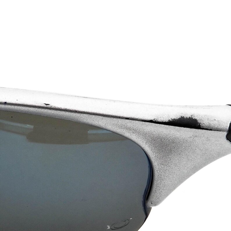 Oakley Rx Sunglasses Frame Only Half Jacket 1.0 Silver Half Rim USA 60 mm image 5