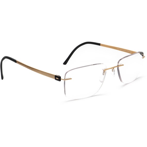 Silhouette Eyeglasses 5452 6051 Titan Gold Rimless Frame  display picture 2