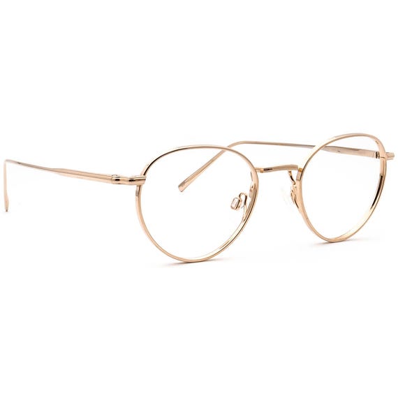 Warby Parker Eyeglasses Ezra N 2200 Polished Gold Round Metal Frame Japan 48[]20 145