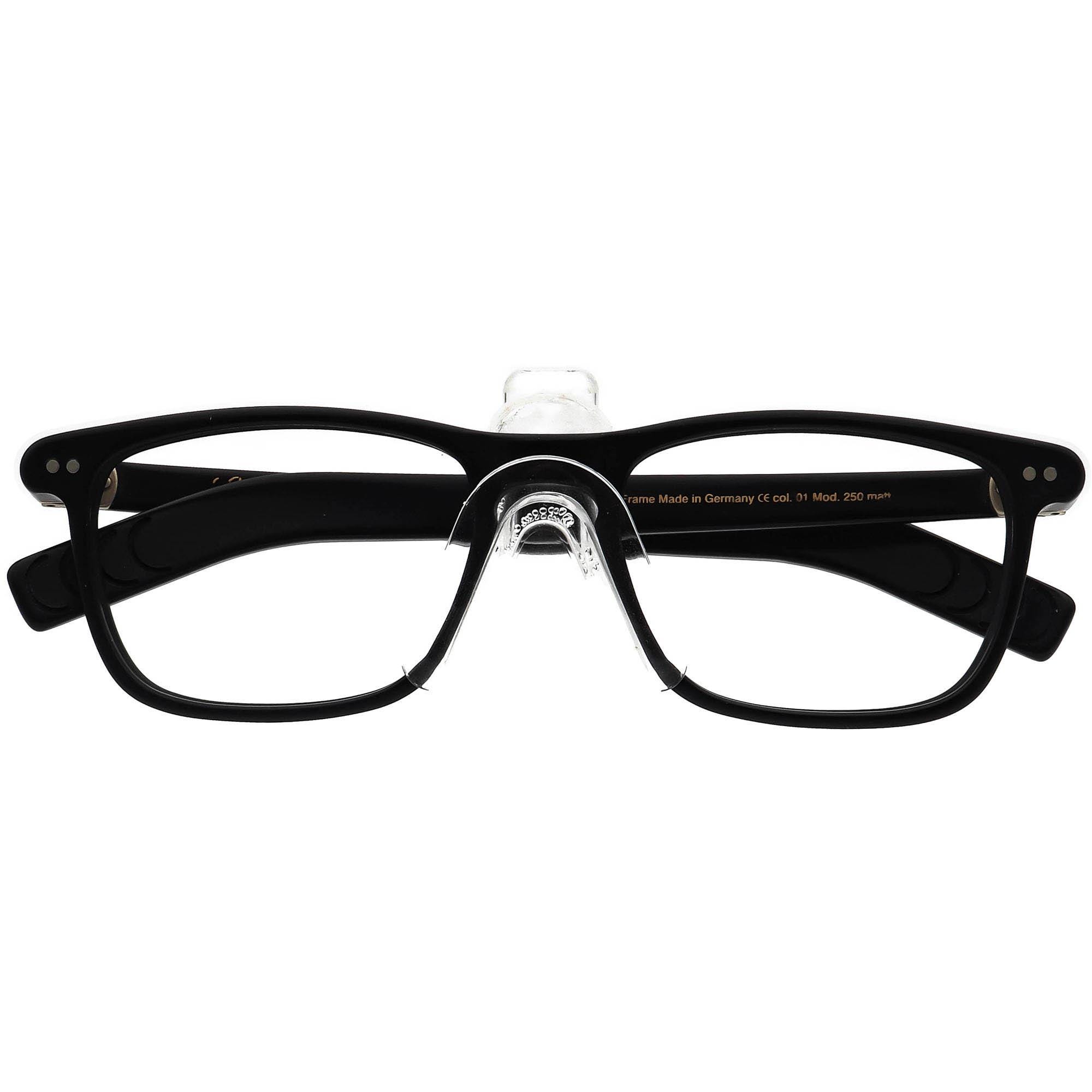 Germany Rectangle Frame Lunor Eyeglasses Mod. 250 Matt Col. 01 Black Rectangular Frame Germany ...