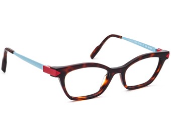 Anne Et Valentin Women's Eyeglasses Modern Cat M1503 Havana Red/Blue Butterfly Frame France 49[]20 140