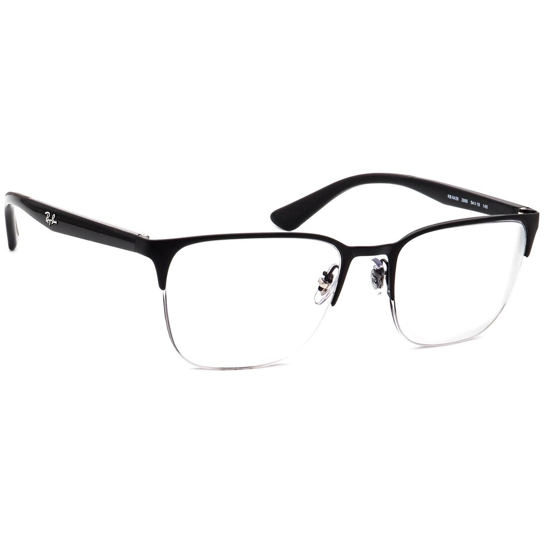 Lunettes de vue Ray-Ban RB 6428 2995 noires à demi-cerclées 54[]19 145 ...