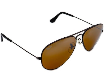 Ray-Ban (B&L) Vintage Sonnenbrille Bausch Lomb Aviator Black Metal USA 58 mm