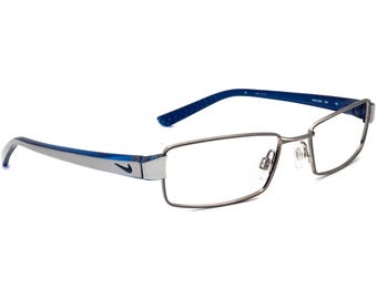 Nike Men's Eyeglasses 8065 054 Silver/Blue Rectangular Frame 51[]17 145