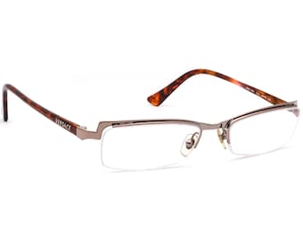 Versace Eyeglasses MOD 1085 1013 Brown/Havana Half Rim Frame Italy 52[]18 135
