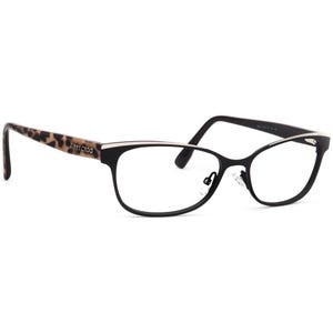 Jimmy Choo Women&#39;s Eyeglasses 147 2L4 Matte Black/Leopard Semi Cat Eye Frame Italy 52[]15 145