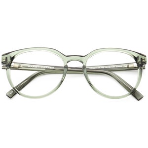 Warby Parker Eyeglasses Wright M 712 Transparent Green Round Frame 51 ...