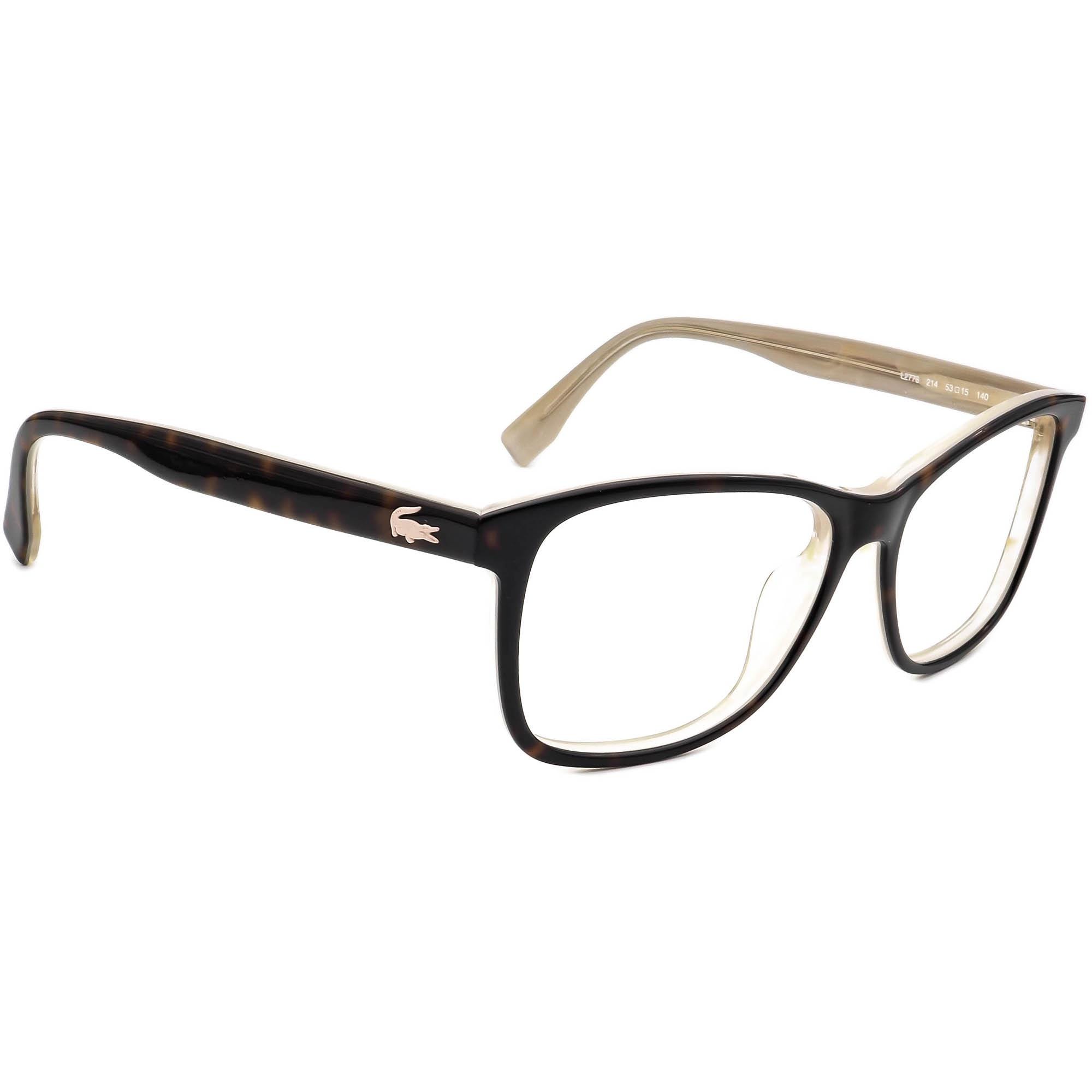 Lacoste Eyeglasses L2776 214 Dark Havana Tortoise on Gray 