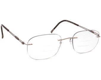Silhouette Eyeglasses 5227 40 6055 Titan Brown Rimless Frame Austria 52[]21 145