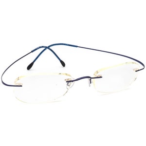 Silhouette Damen Brille M 7395 /40 V 6070 Titan Blue Randlose Frame Austria 49[]21 150