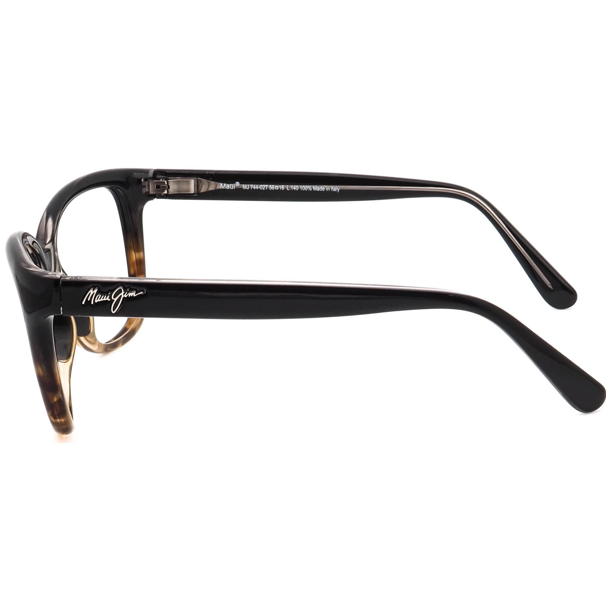 MAUI JIM STARFISH MJ 744-02T BLACK TORTOISE Full Rim Spring Flex Women\'s Frames Maui Jim 744Starfish S (56 - 16) with Grey lenses and  main image 3