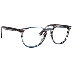 Lunettes de vue Ray-Ban RB 7159 5750 Polished Striped Blue Grey Phantos Frame 52[]20 145