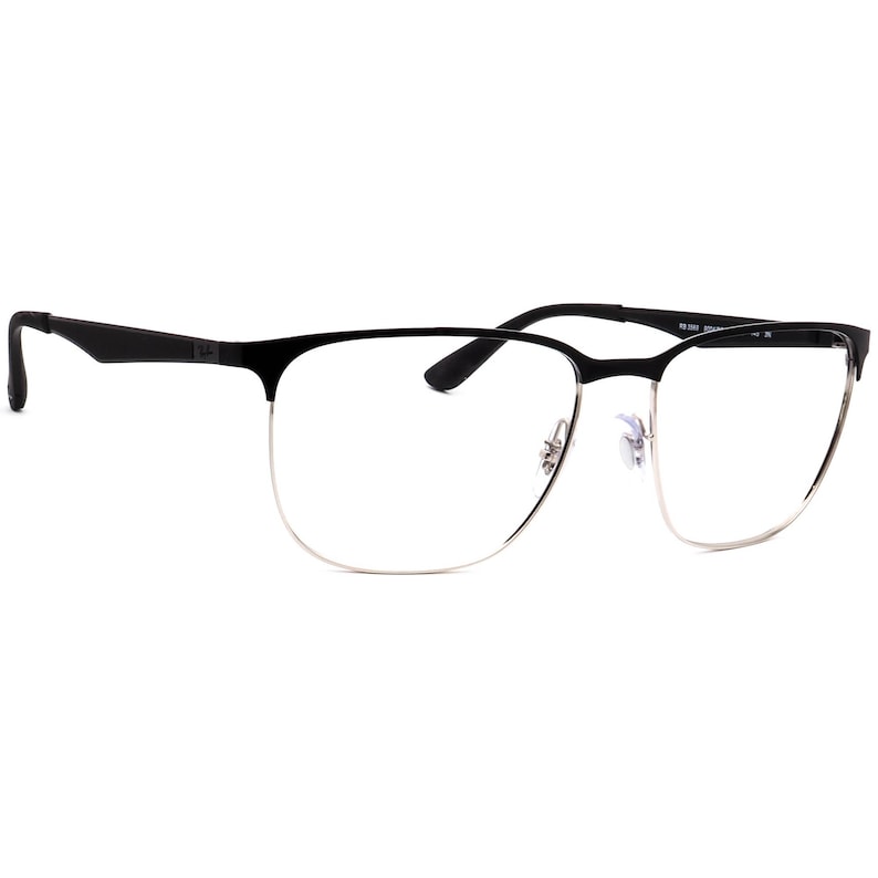 Okulary przeciwsłoneczne Ray-Ban, tylko oprawki RB 3569 9004/8G, czarno-srebrne, kwadratowe, metalowe, 59 mm zdjęcie 1