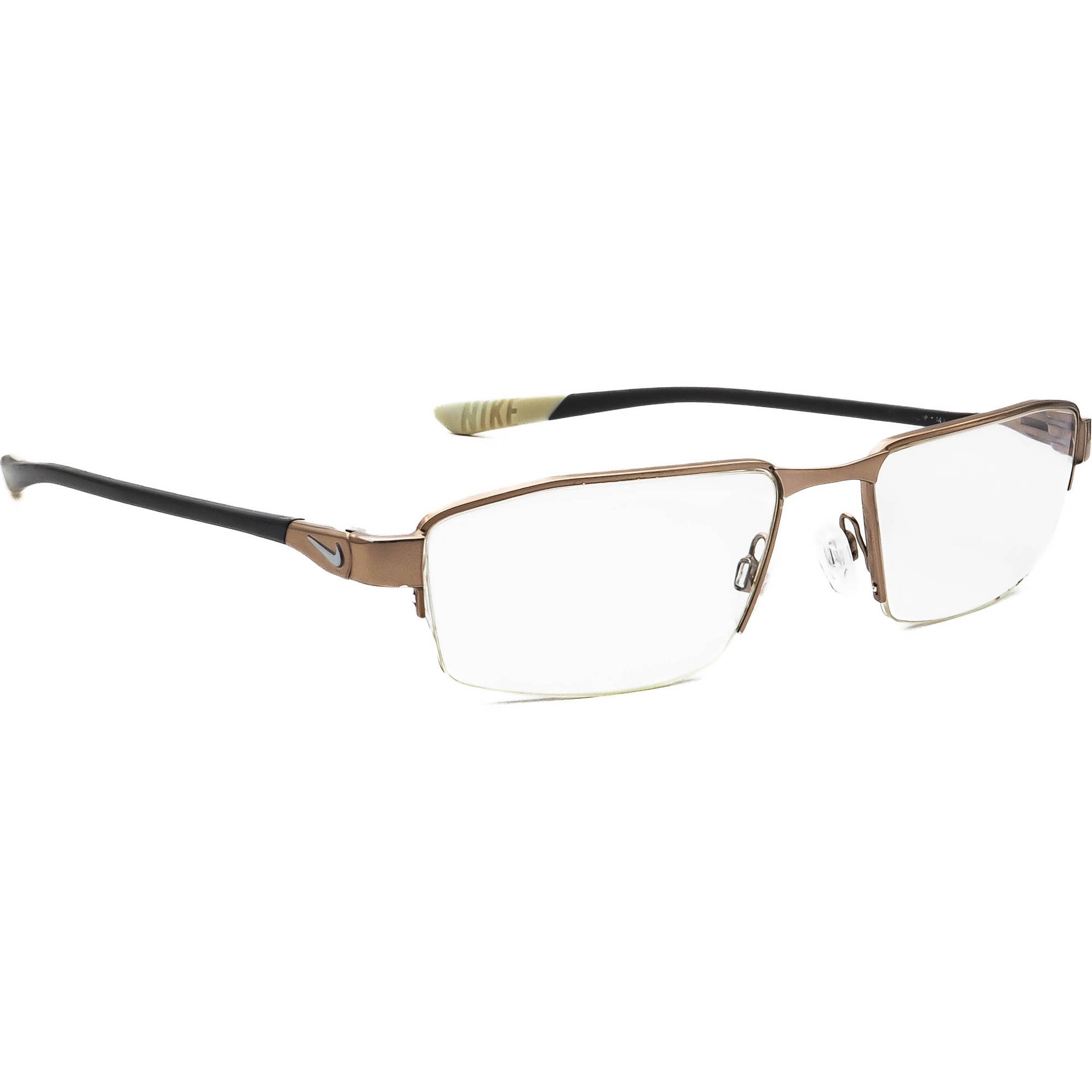 Gafas Nike Flexon Brown Matte Black Half Rim Frame 5219 145 Etsy Espana
