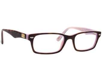 Ray-Ban Eyeglasses RB 5206 5240 Polished Dark Havana on Lavender Rectangular Frame 52[]18 140