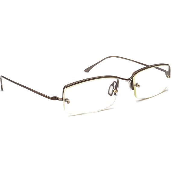 Oliver Peoples Eyeglasses Lear Brown Half Rim Met… - image 1