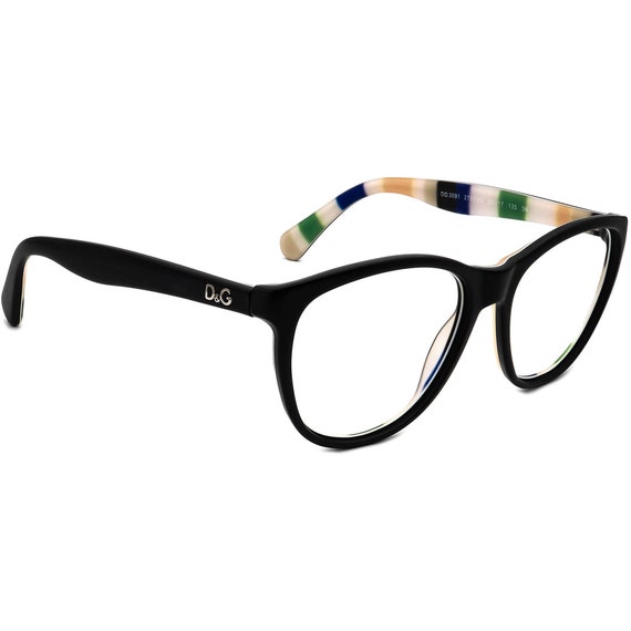 Dolce & Gabbana Black Cat-Eye Sunglasses with Multicolor Striped Temples Dolce And Gabbana Cat Eye Sunglasses for Sale up to 90% Off  main image 3