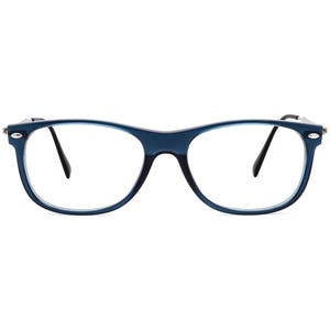 Ray-Ban Sunglasses Frame Only RB 4318 656/55 LightRay Transparent Blue Square Italy 55 mm image 2