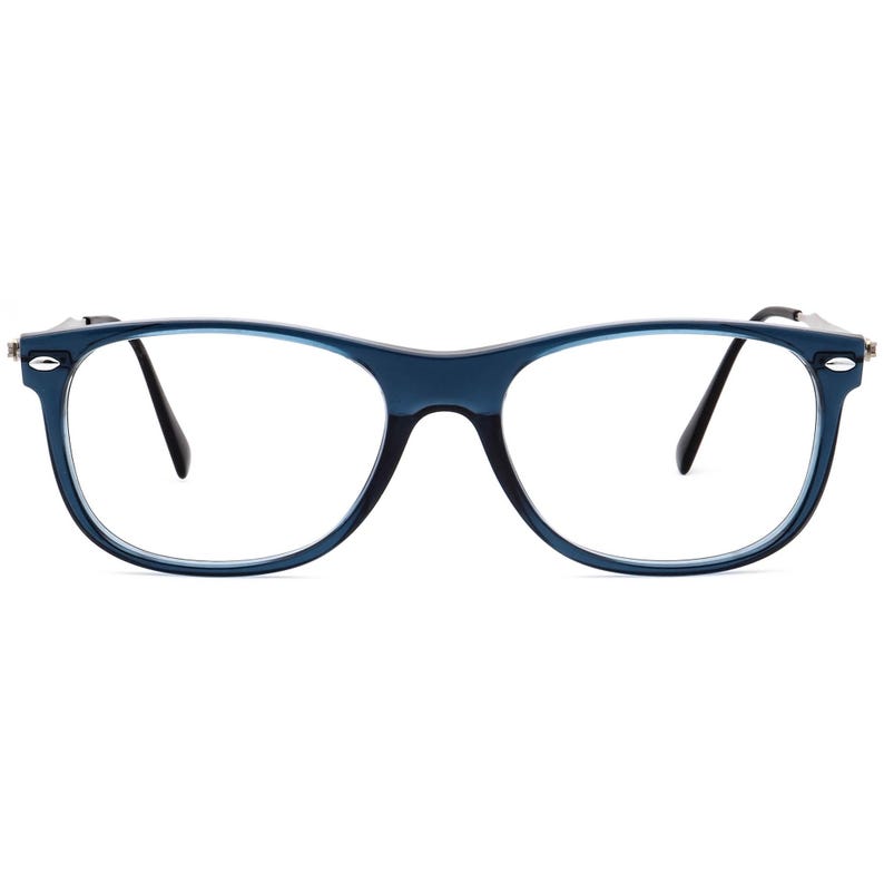 Ray-Ban Sunglasses Frame Only RB 4318 656/55 LightRay Transparent Blue Square Italy 55 mm image 2