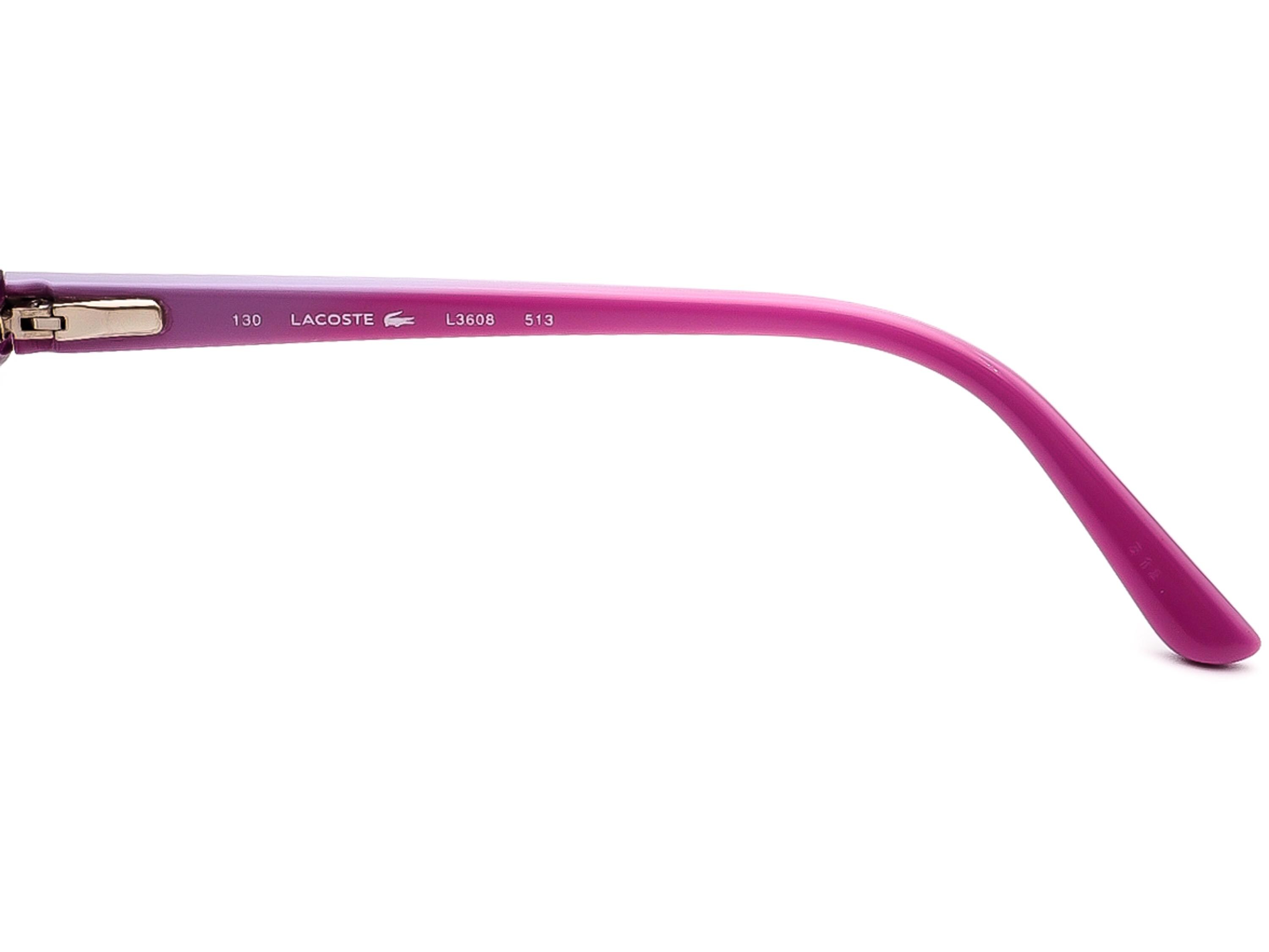 Lacoste Eyeglasses L3608 513 Purple/pink Rectangular Frame  display picture 3