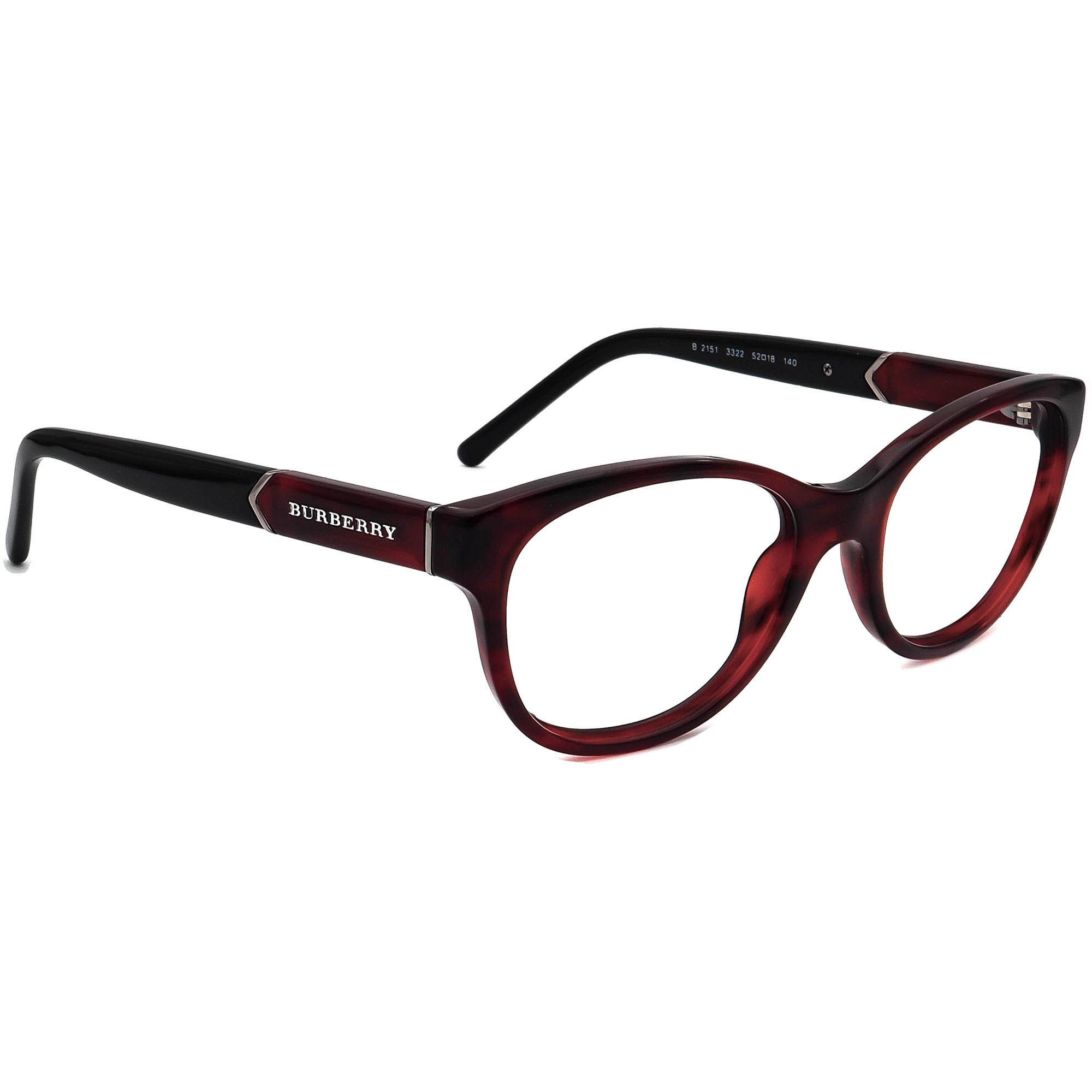 New Burberry B 2151 eyeglasses soft cat eye Black CatEye Eyeglasses for Women available online at Titan Eye+ main image 4
