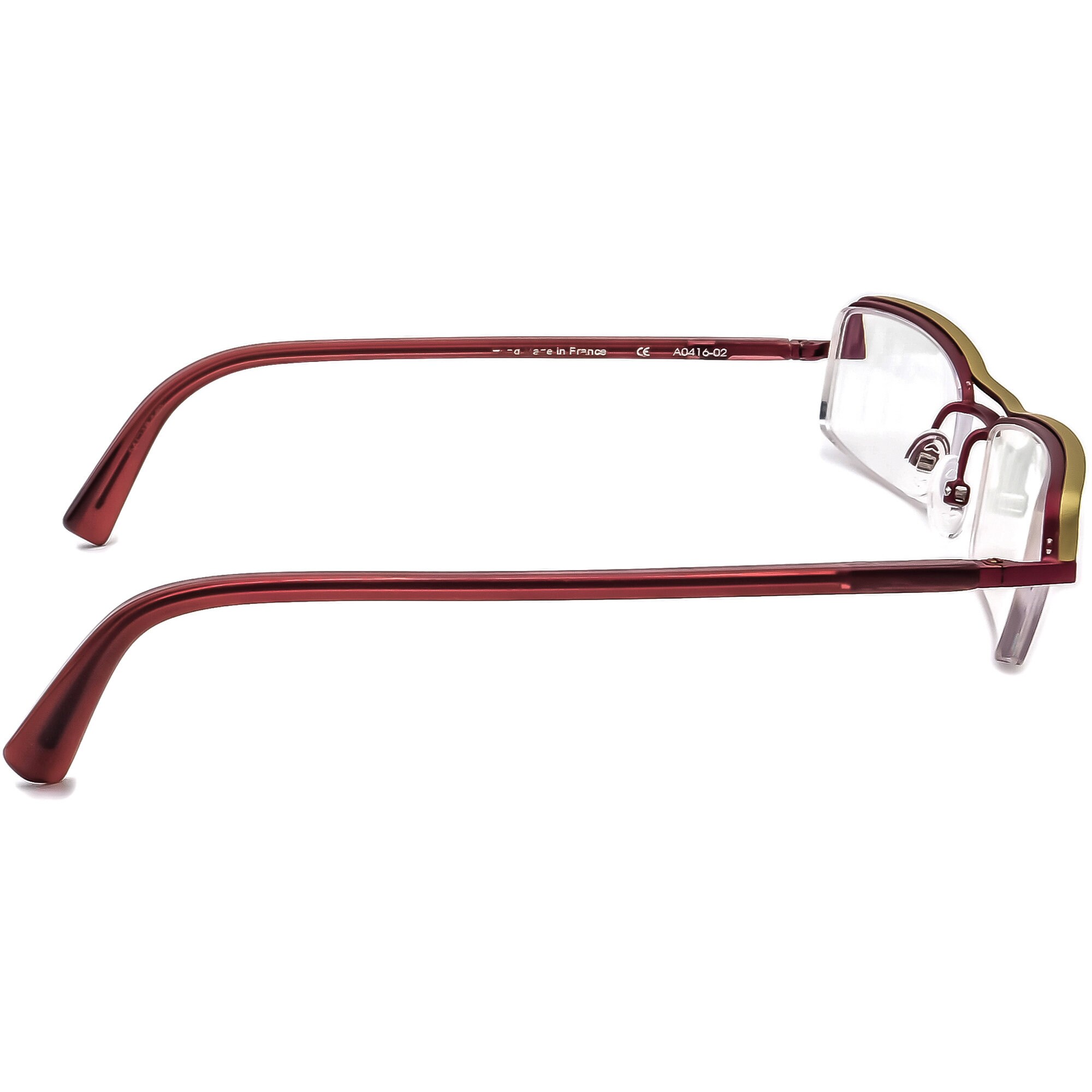 Alain Mikli A0491 16 Eyeglasses Frame Red 52-17-135 Half Rim with Case A03521 Eyeglasses - Alain Mikli Authorized Retailer  main image 4
