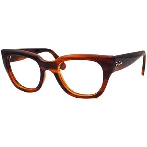 Ray-Ban Sunglasses Frame Only RB 4178 820/73 Polished Striped Havana Semi Butterfly Italy 52 mm image 3