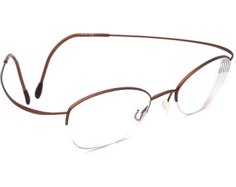 Silhouette Eyeglasses M 6549 /40 V 6052 Titan Brown Half Rim Frame Austria 46[]19 135