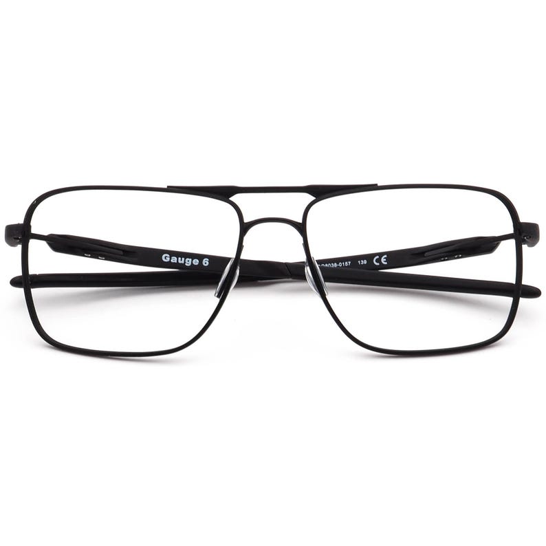 Oakley-zonnebril voor heren, alleen frame OO6038-0157, dikte 6, matzwart pilootmetaal 57 mm afbeelding 6