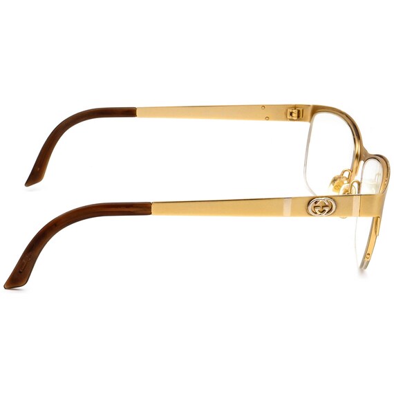 Gucci Women's Eyeglasses GG 4236 82C Gold Half Ri… - image 4