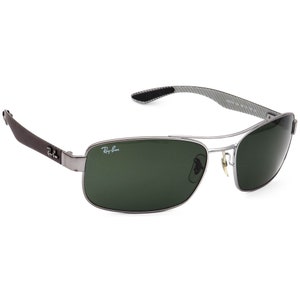 Ray ban Men s Sunglasses RB 8316 004 Carbon Fiber Silver Pilot 62 Mm Etsy India