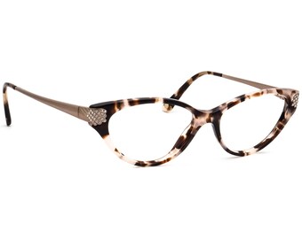 Versace Women's Eyeglasses MOD.3166-B 999 Pink Havana Demi Rhinestones Cat Eye Frame Italy 51[]15 135