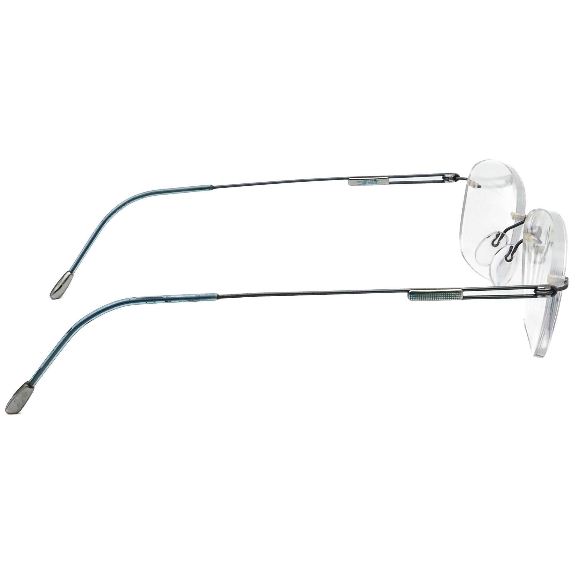 Silhouette Eyeglasses 7534 10 6081 Titan Blue Rimless Frame  display picture 1