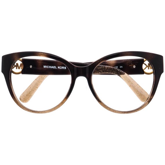 Michael Kors Tabitha Brown Glitter Tortoise Round Cat Eye Sunglasses Gold MK6026 Michael Kors Women main image 3
