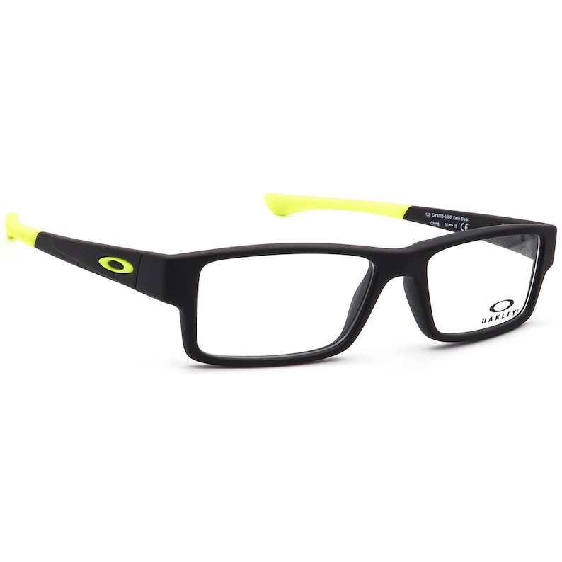Oakley Junior Eyeglasses OY8003-0550 Airdrop XS Matte Black/Neon Green Rectangular Frame 50[]15 126 image 1