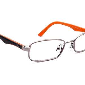 Ray Ban Kids&#39; Eyeglasses RB 1027 4008 Silver/Black Rectangular Frame 47[]16 125