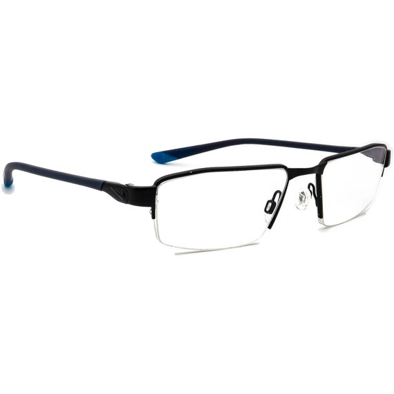 Nike Eyeglasses Black/Blue Half Rim Frame 53[]21 … - image 1