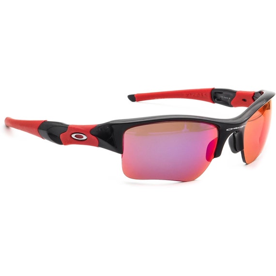 Oakley Gafas de sol para hombre Marco solo 03-948 Flak Negro y Rojo Half  Rim 63 mm -  España