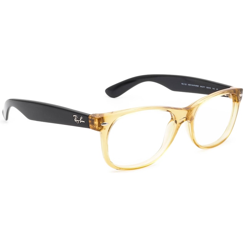 Occhiali da sole Ray-Ban solo montatura RB 2132 New Wayfarer 945/57 Honey Crystal/Black Square Italia 55 mm immagine 1