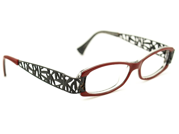 Jean Lafont Eyeglasses Evidence 650 Burgundy/Blac… - image 1