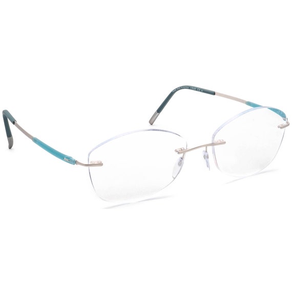 Silhouette Eyeglasses 5540 70 7000 Silver/Blue Ri… - image 1