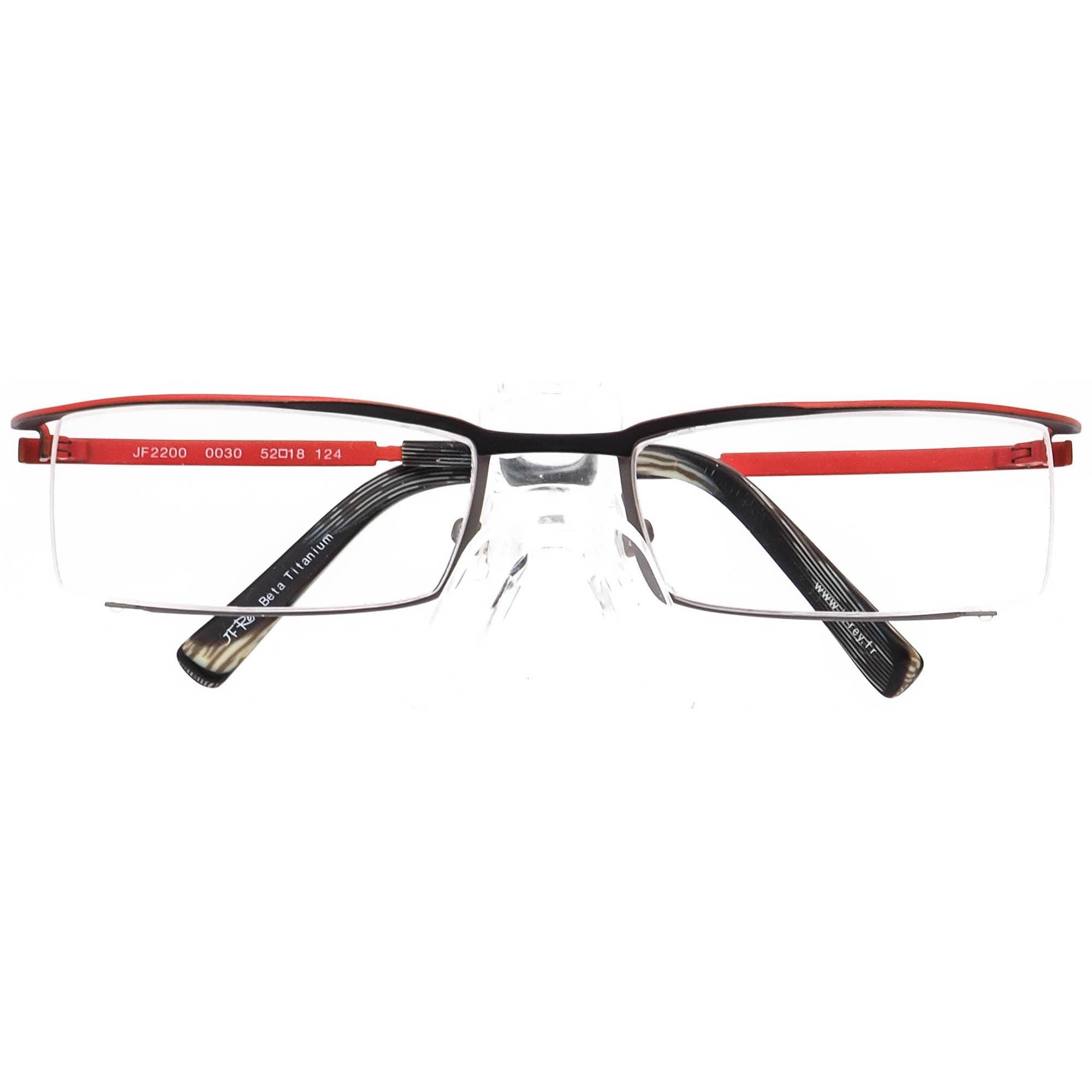 JF Rey Eyeglasses JF 2200 0030 Matte Black/red Half Rim Frame Japan 52 ...