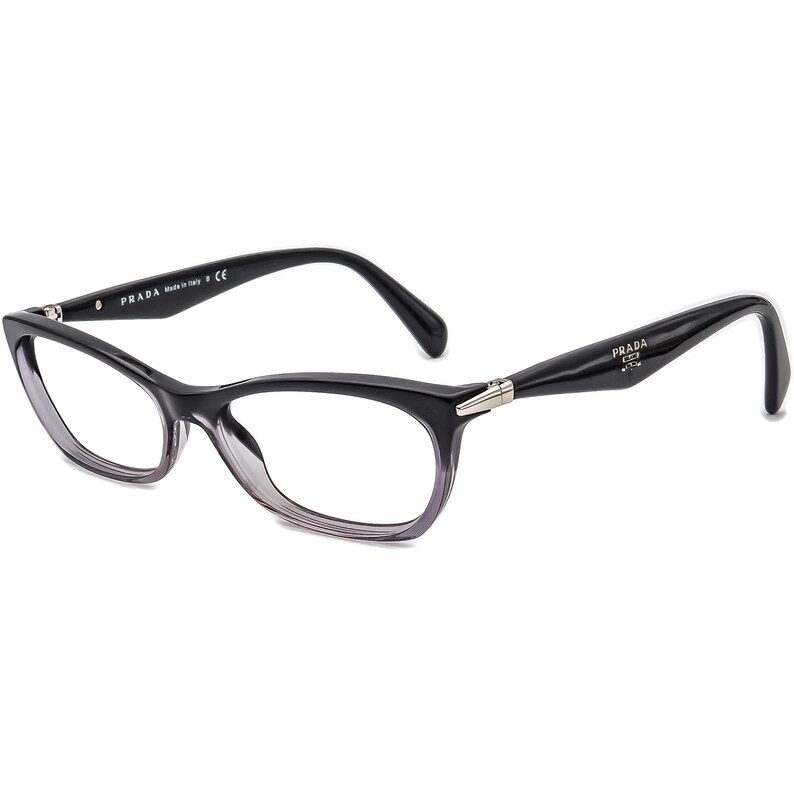 Prada Eyeglasses VPR 15P ZYY-1O1 Black&Clear Gradient Cat Eye Italy 5316 135 image 3