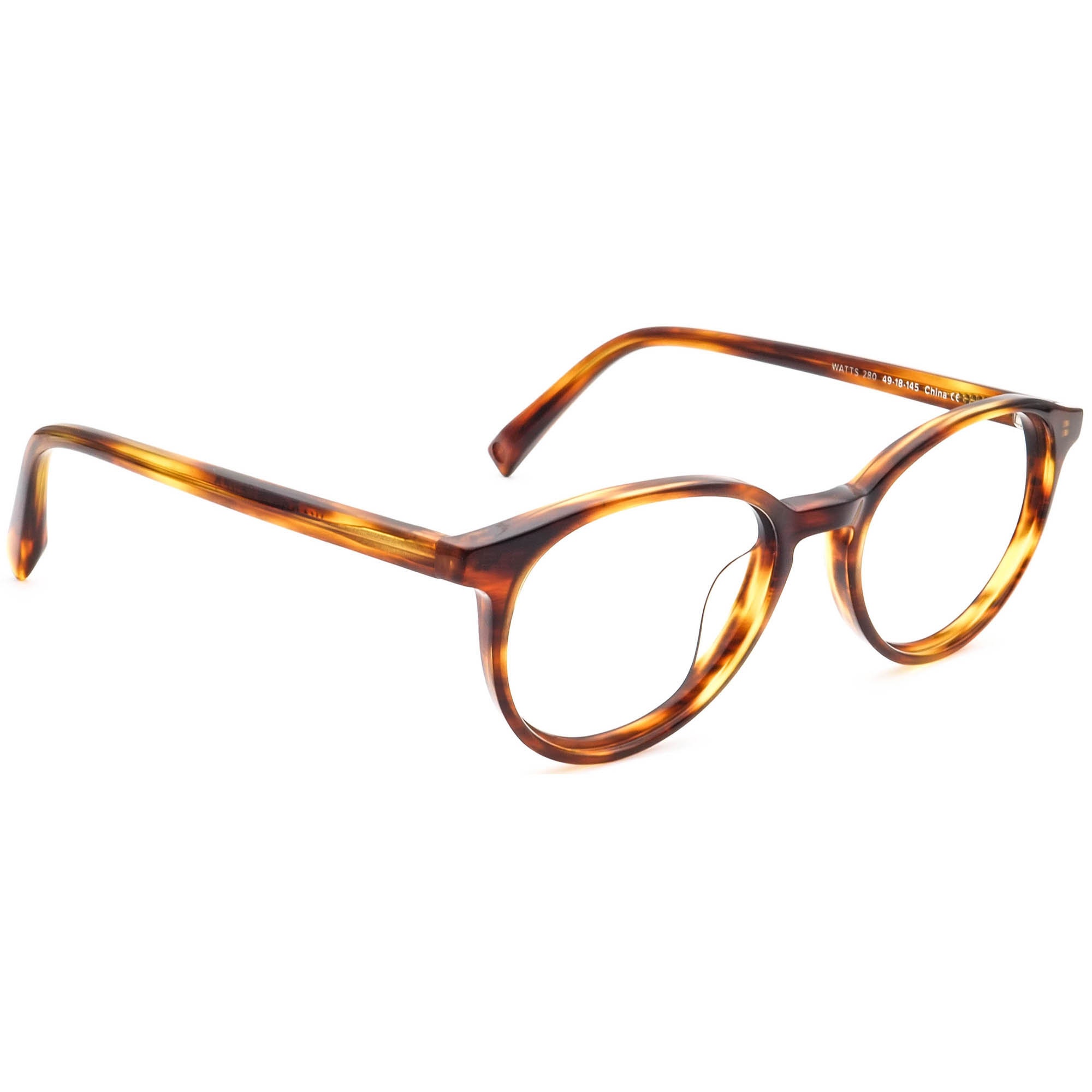 Warby Parker Eyeglasses Watts 280 Caramel Tortoise Round  display picture 2