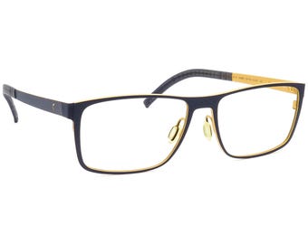 Blackfin Women's Eyeglasses BF771 Palmer COL.588 Matte Navy/Mustard Square Frame Italy 56[]16 145