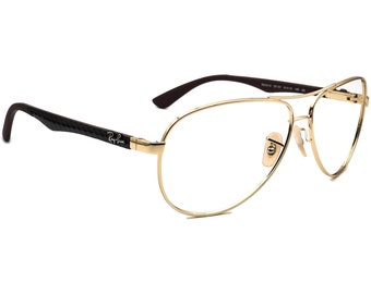 Ray-Ban Sunglasses Frame Only RB 8313 001 Carbon Fiber Gold/Brown Aviator 61 mm