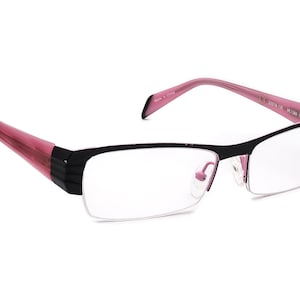 Mikli Mikli Eyeglasses ML 1266 C001 Black/Pink Half Rim Frame 52[]16 135