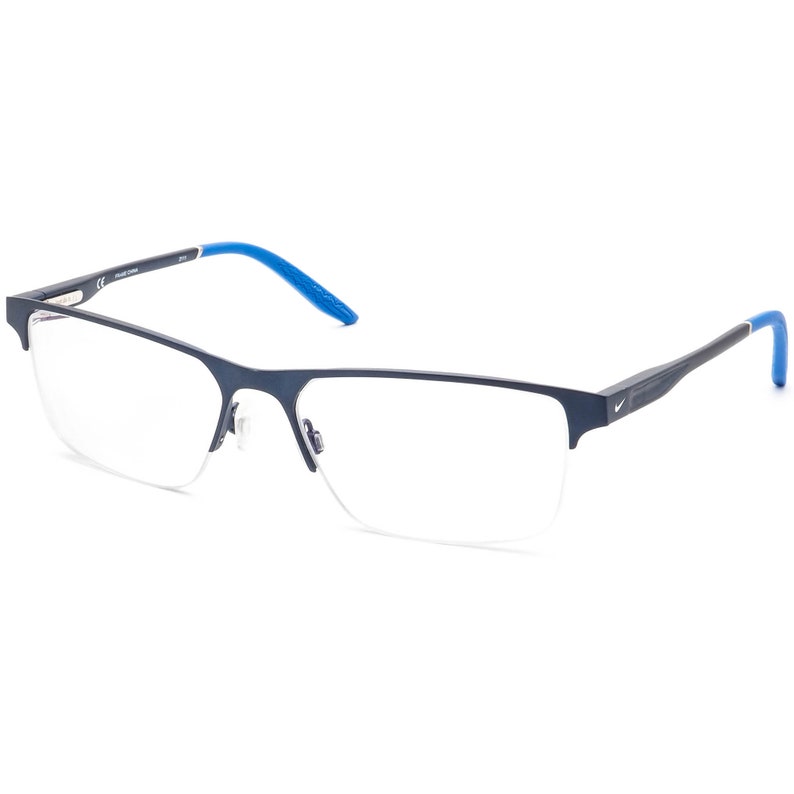 Lunettes de vue homme Nike 8045 416 bleues demi-cerclées en métal 5717 140 image 3