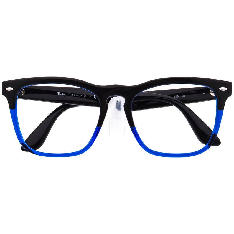 Ray-Ban Sunglasses Frame Only Steve RB 4487-V 6632/19 Polished Black On Blue Square Italy 54 mm image 6